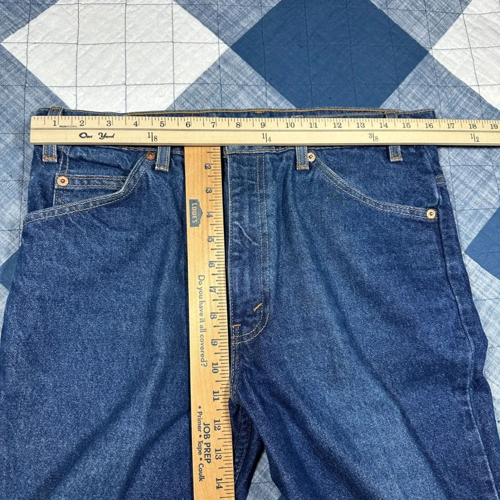 Vintage 90s Levis 517 Orange Tab Bootcut Jeans Mens 33x32 Blue Denim Made in USA